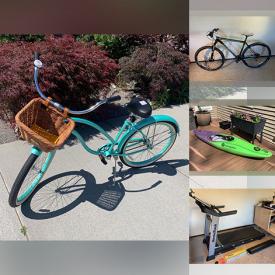 MaxSold Auction: This online auction features camping gear, bicycles, kayaks, sports equipment, Vectra workout bench, Nordictrack treadmill, small kitchen appliances, kitchenware, books, crafting supplies, yarn, puzzles, board games, electronics, telescope, seasonal decor, utility sink and much more!